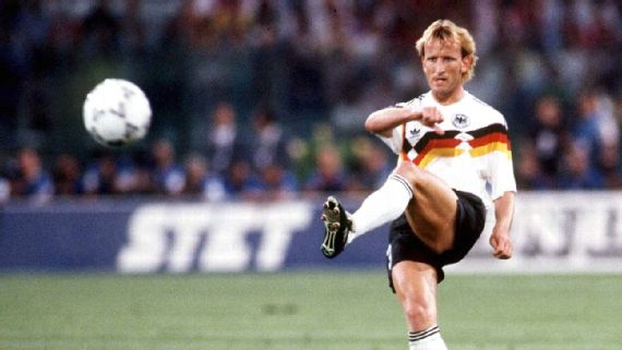 Foot: l’Allemand Andreas Brehme, buteur décisif en finale du Mondial 1990, est mort