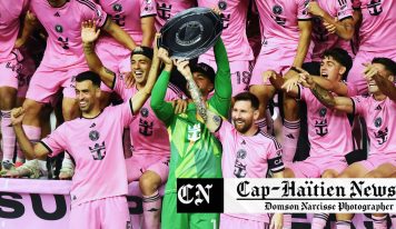 MLS-Foot:En images,Messi et l’Inter Miami célèbrent le MLS Supporters’ Shield.