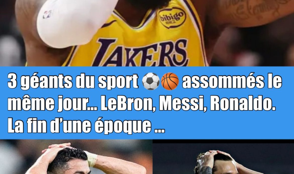 Trois géants du sport assommés le même jour… La fin d’une époque ?