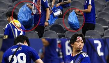 Les supporters japonais ont fait preuve d’un comportement exemplaire après la rencontre face à l’équipe nationale néerlandaise